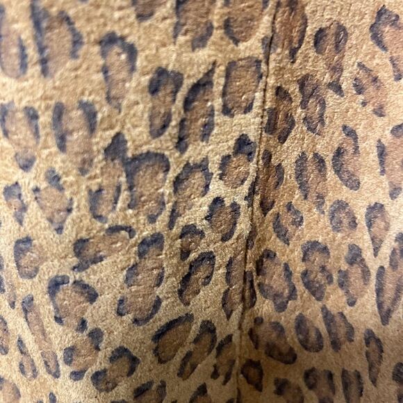 Suede leather, leopard bolero jacket - Picture 3 of 7